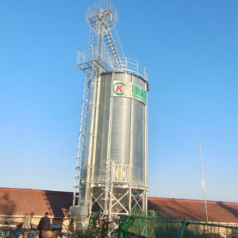 How do assembled steel silos improve the safety and stability of grain storage?